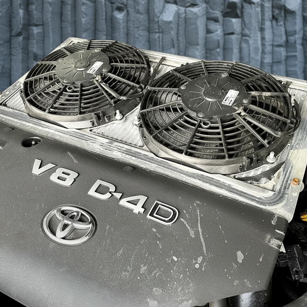 200 Series 4.5L V8, twin intercooler fan kit