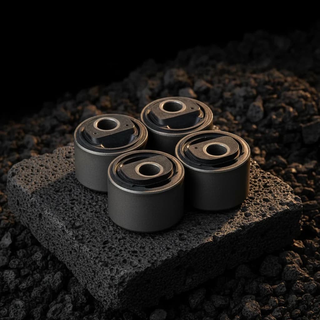 Dobinsons Radius Arm Castor Bush Kit (front), Fixed Rubber Front Radius Arm Castor Bush Kit, Angle Setting: ±3°, 4 x Rubber Eccentric Bushes, RB59‑522K