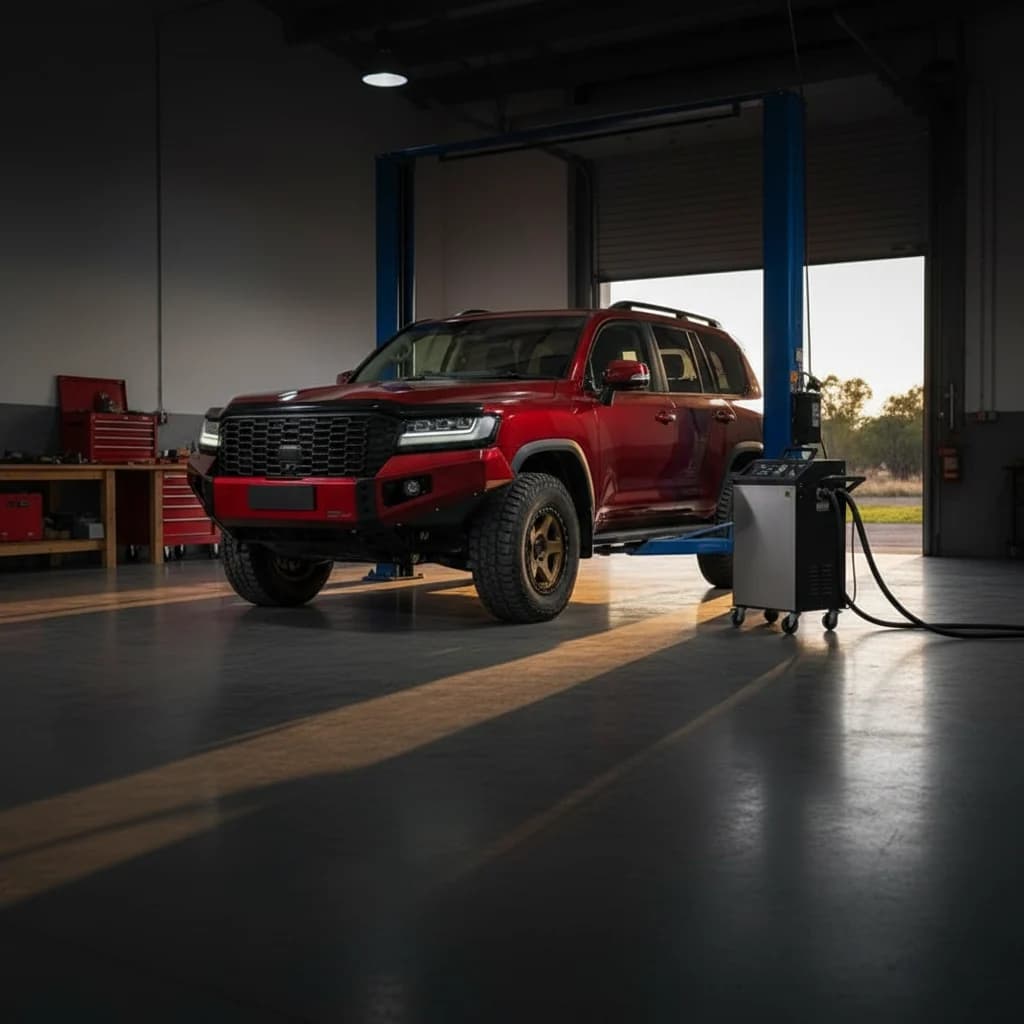Automatic transmission service with flush
