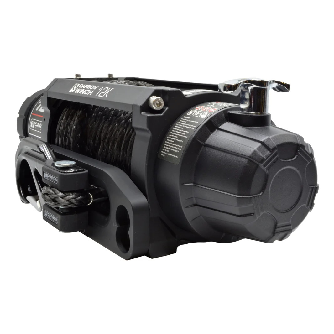 Carbon 12K 12000lb Electric Winch | Black