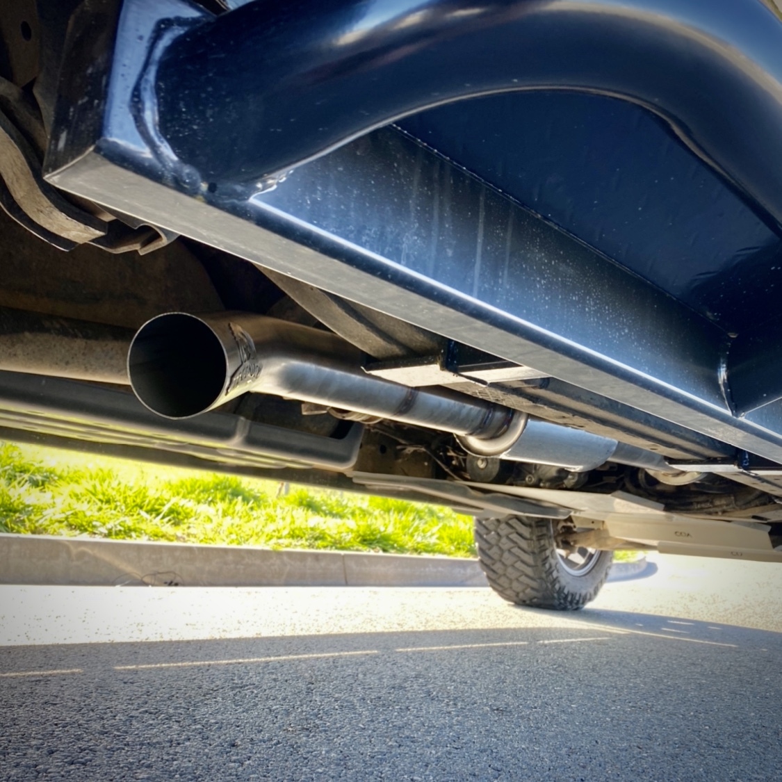 Legendex ROGUE Exhaust Ford Ranger DPF Back Side Shot Rogue Exhaust